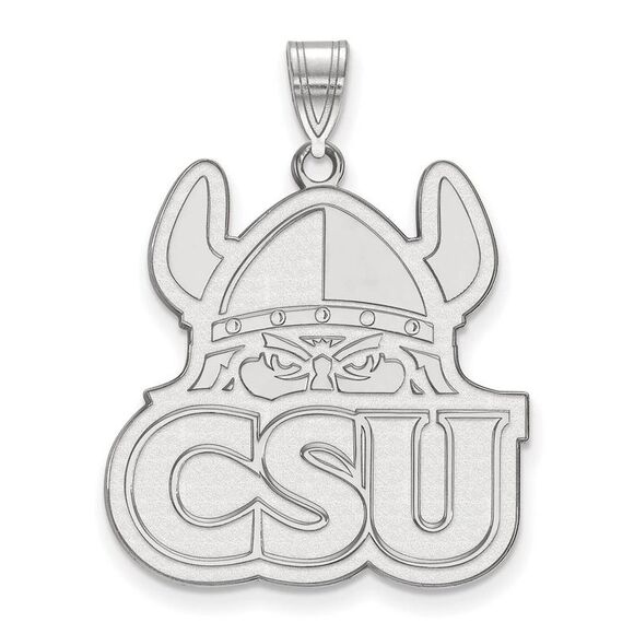 14k White Gold Cleveland State XL Pendant